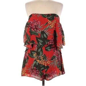 Floral Strapless Romper